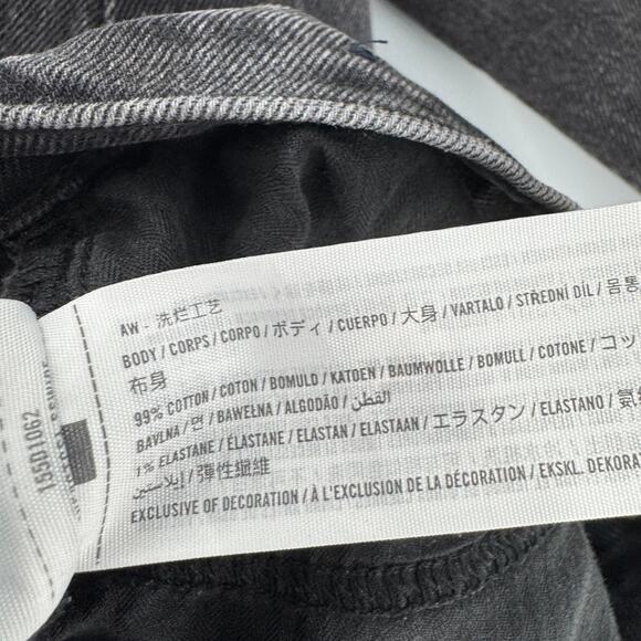 Abercrombie & Fitch The 90's Ultra High Rise Straight Jeans‎ Black Size 26 - Picture 8 of 9